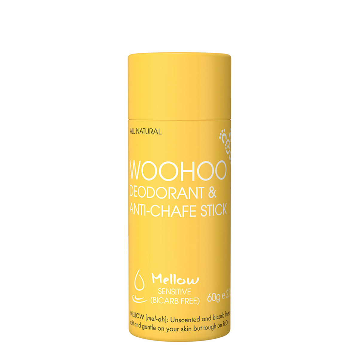 Woohoo Deodorant & Anti-Chafe Stick Mellow (Sensitive) 60g